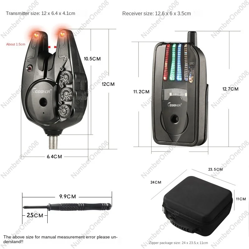 Draadloos elektronisch visalarm JY-82 Europese karpervissen Bibliotheek Visserijalarm Pieptoon