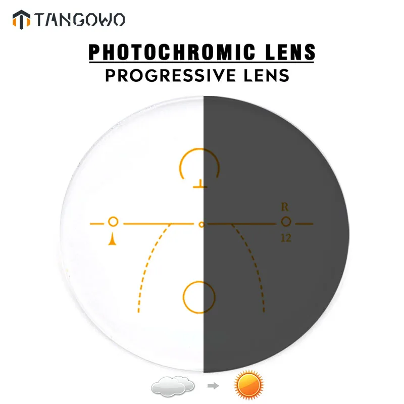 

TANGOWO 1,56 1,61 1,67 1,74 HMC антибликовые асферические фотохромные прогрессивные многофокусные оптические очки по рецепту линзы