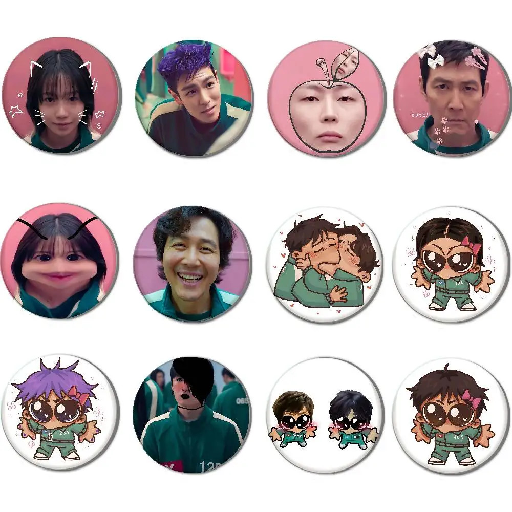شعبية الألعاب الكورية شارات زر PinsBrooch الإبداعية مضحك يقتبس شارة الملابس على ظهره مجوهرات هدية للأطفال الأصدقاء