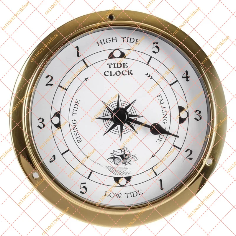 115mm Copper Shell Marine Barometer Set | Atmospheric Pressure Gauge, Hygrometer & Clock, Battery-Free Weather Forecaster