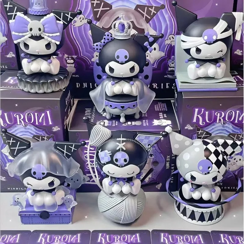 

Genuine Sanrio Kuromi Dark Tale Series Blind Box Cute Anime Figure Kuromi Mystery Box Decoration Collect Ornament Birthday Toys