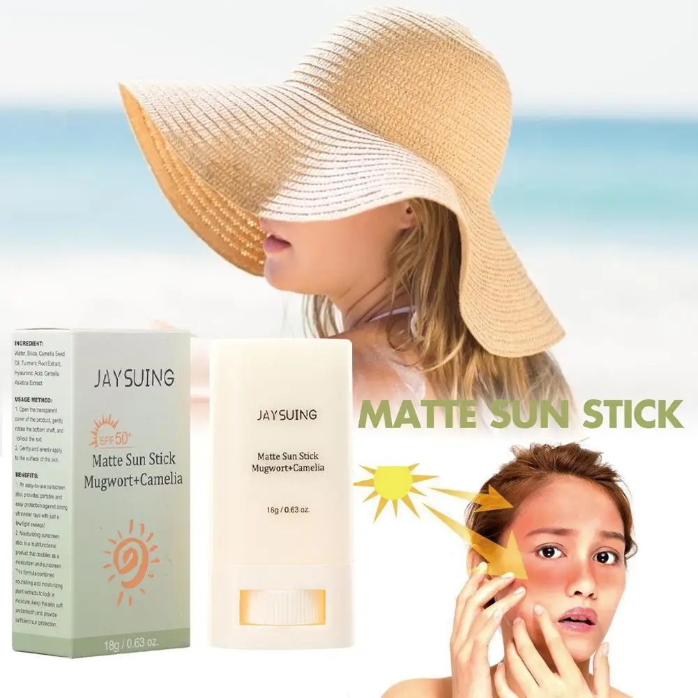 18g Sunscreen Stick Matte Sun Stick SPF50+ UV Protective Cream Anti Oxidant Oil-control SunCream Refreshing Korea Cosmetic