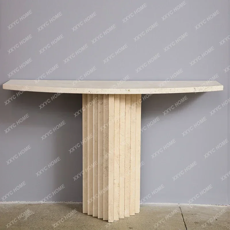 Y1 smt1 Nordic natural corridor entrance table living room aisle case several cases marble end view table
