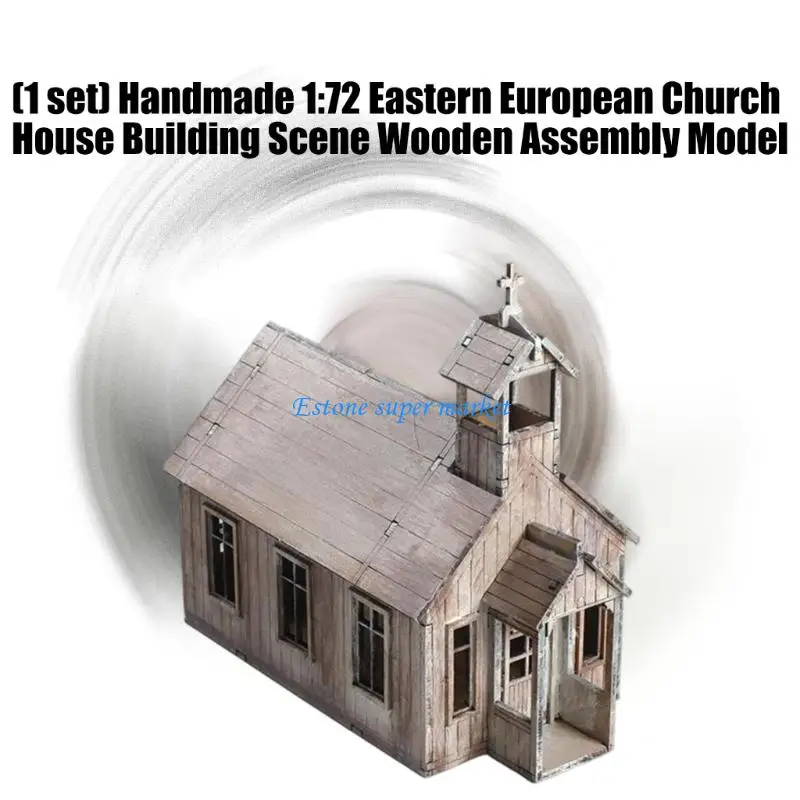 090B نموذج لغز معماري خشبي مصغر لكنيسة أوروبا الشرقية التعليمية