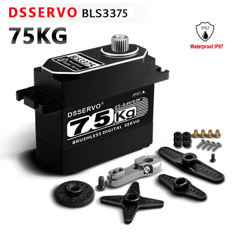 BLS3355 mise à jour Servo 25 KG 35 KG 55 KG 75 KG coque entièrement métallique numérique Servo Baja Servo étanche pour voitures Baja + livraison gratuite