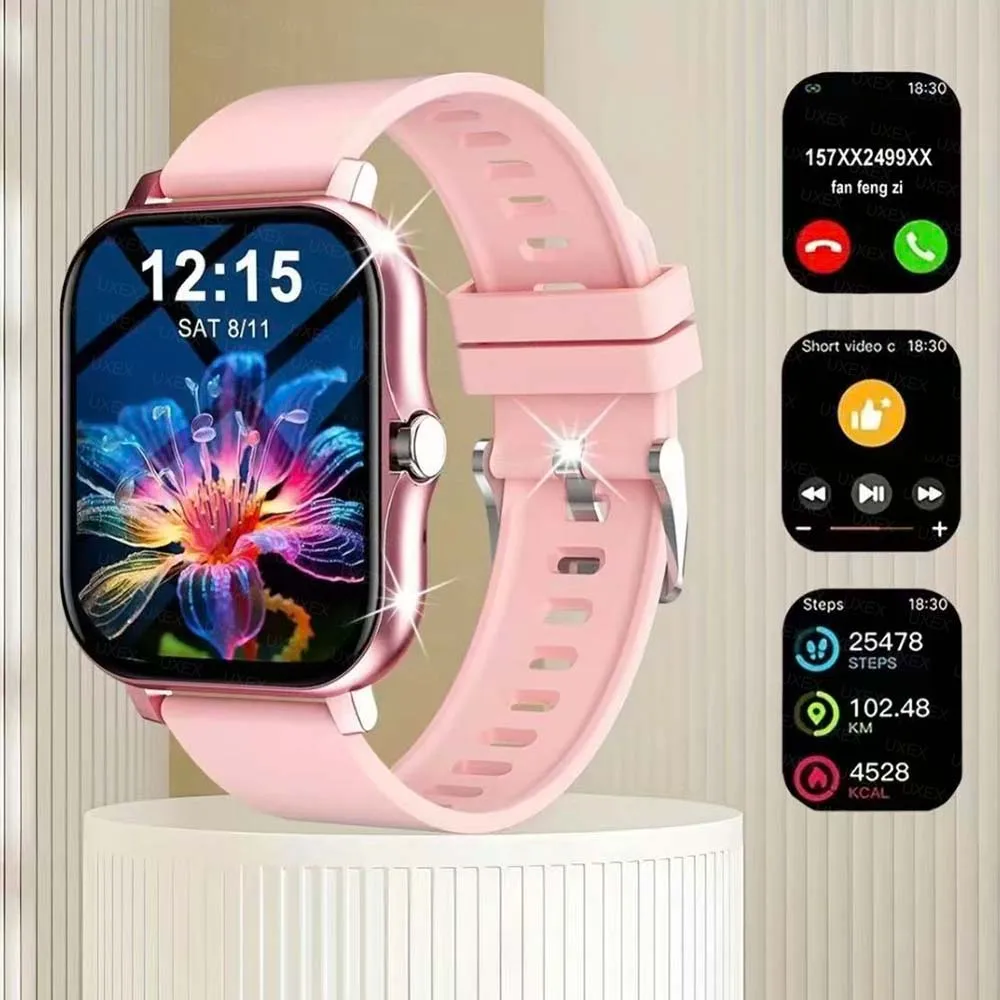 الكلاسيكية النساء 1.83 بوصة HD Smartwatch الرجال عرض الإجابة جعل رسالة المكالمات معاينة الأوضاع الرياضية DIY بها بنفسك الطلب توقعات الطقس ساعة