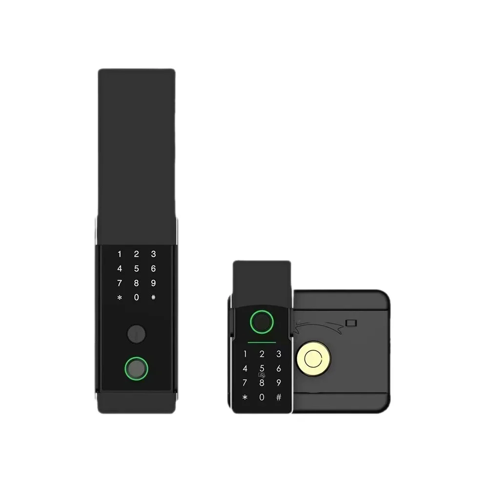 DurableBull Head Lock Graffiti Smart Lock Double Sided Waterproof Vintage Iron Door TongTong Lock Apartment Rental House Passwor view 5