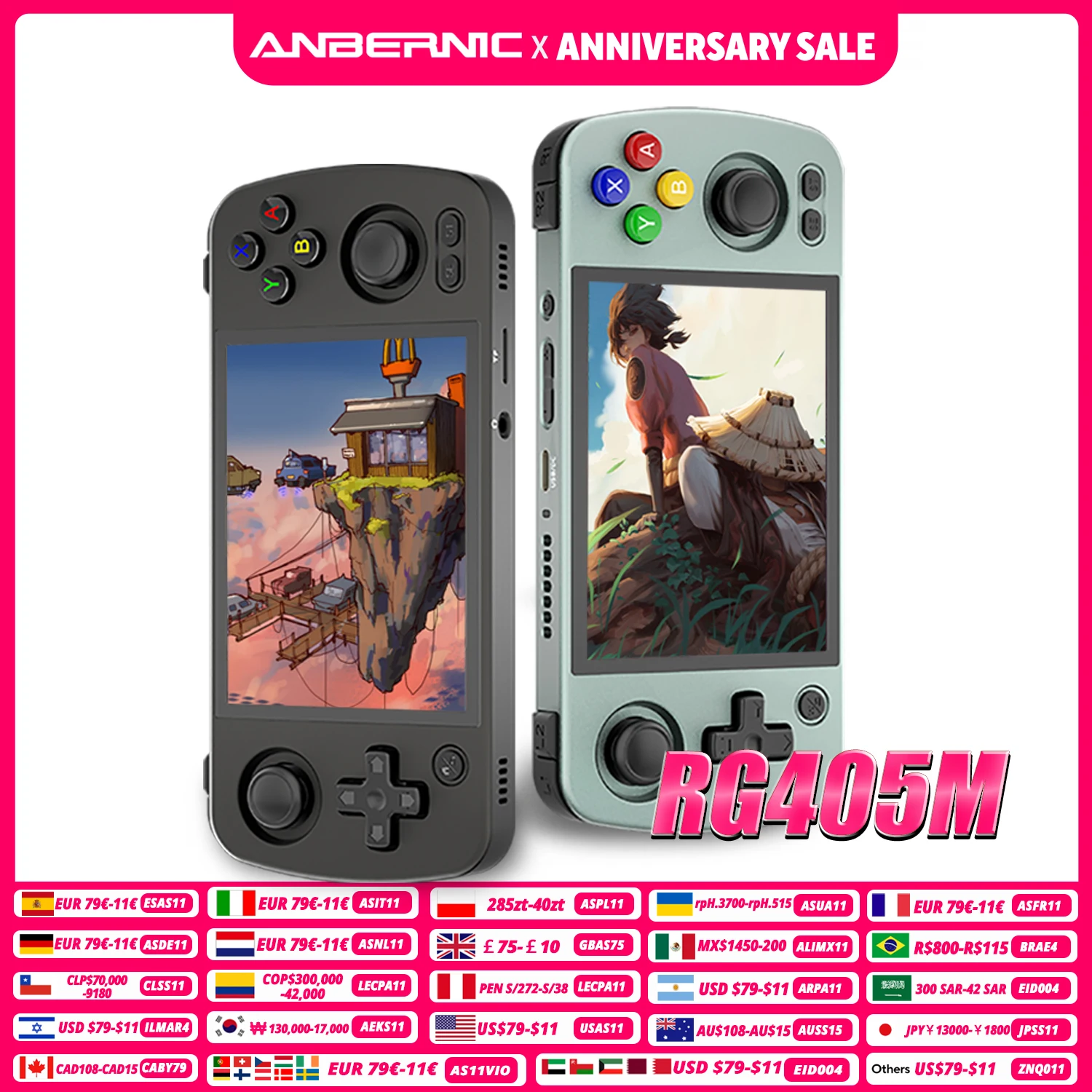 

ANBERNIC RG405M металлическая портативная игровая консоль Android 12 система Unisoc Tiger T618 4-дюймовый IPS экран игровой плеер Поддержка OTA Update