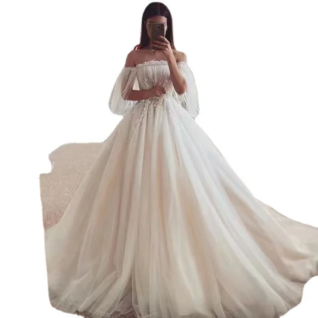 2024 autunno nuovo bianco semplice sposa abito da viaggio da sposa abito da sposa elegante in raso femminile