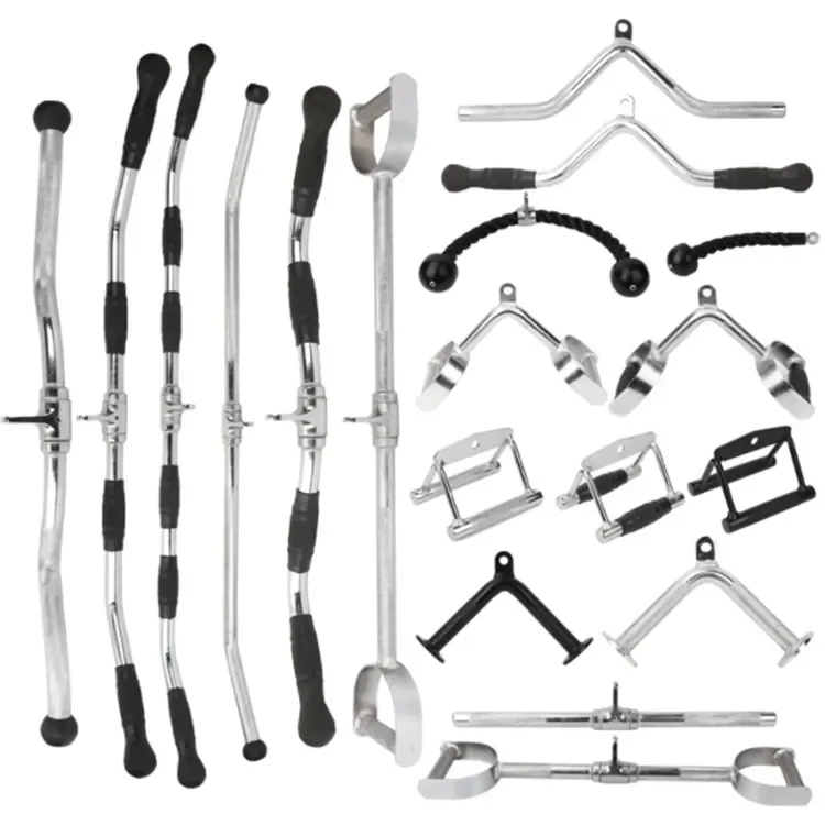 Acessórios de fitness puxar para baixo barra alça com apertos cabo barra acessório treino integrado ginásio trainer