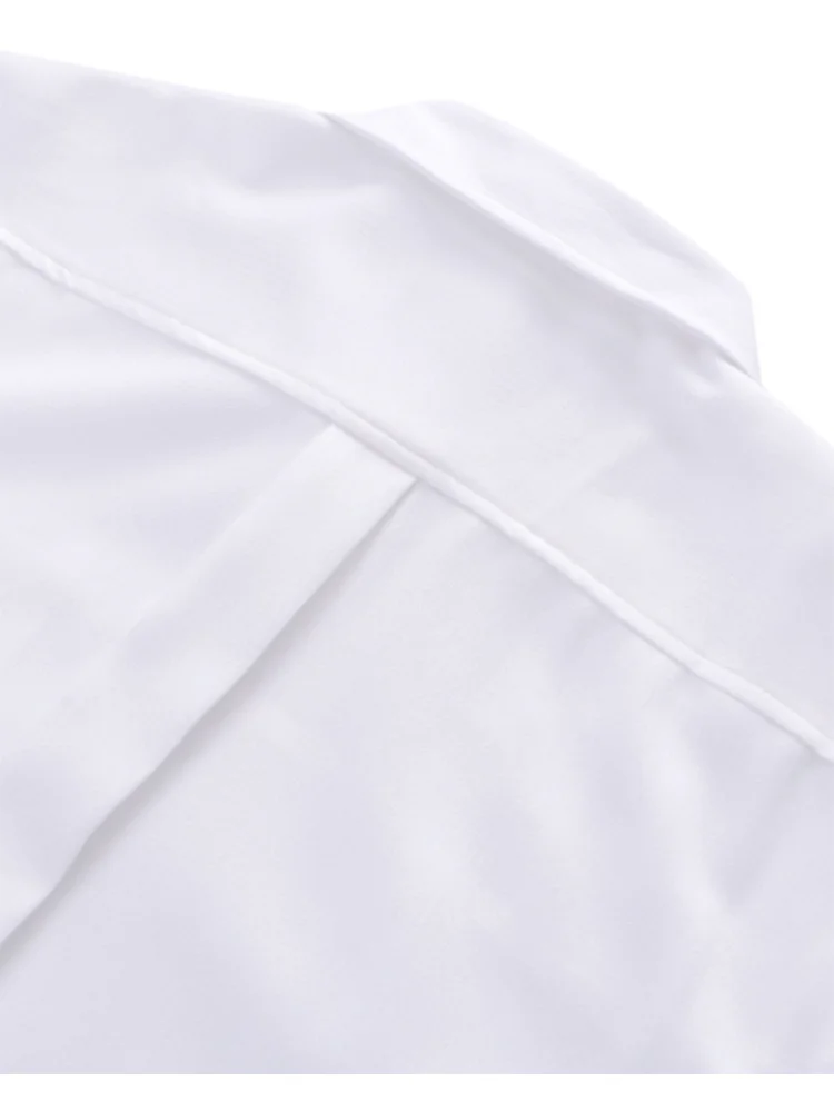 Chemise élégante à manches longues pour hommes, coupe couvertes, monochromatique, affaires, mariage, chemise de Rhformelle, grande taille, printemps, été, vêtements pour hommes