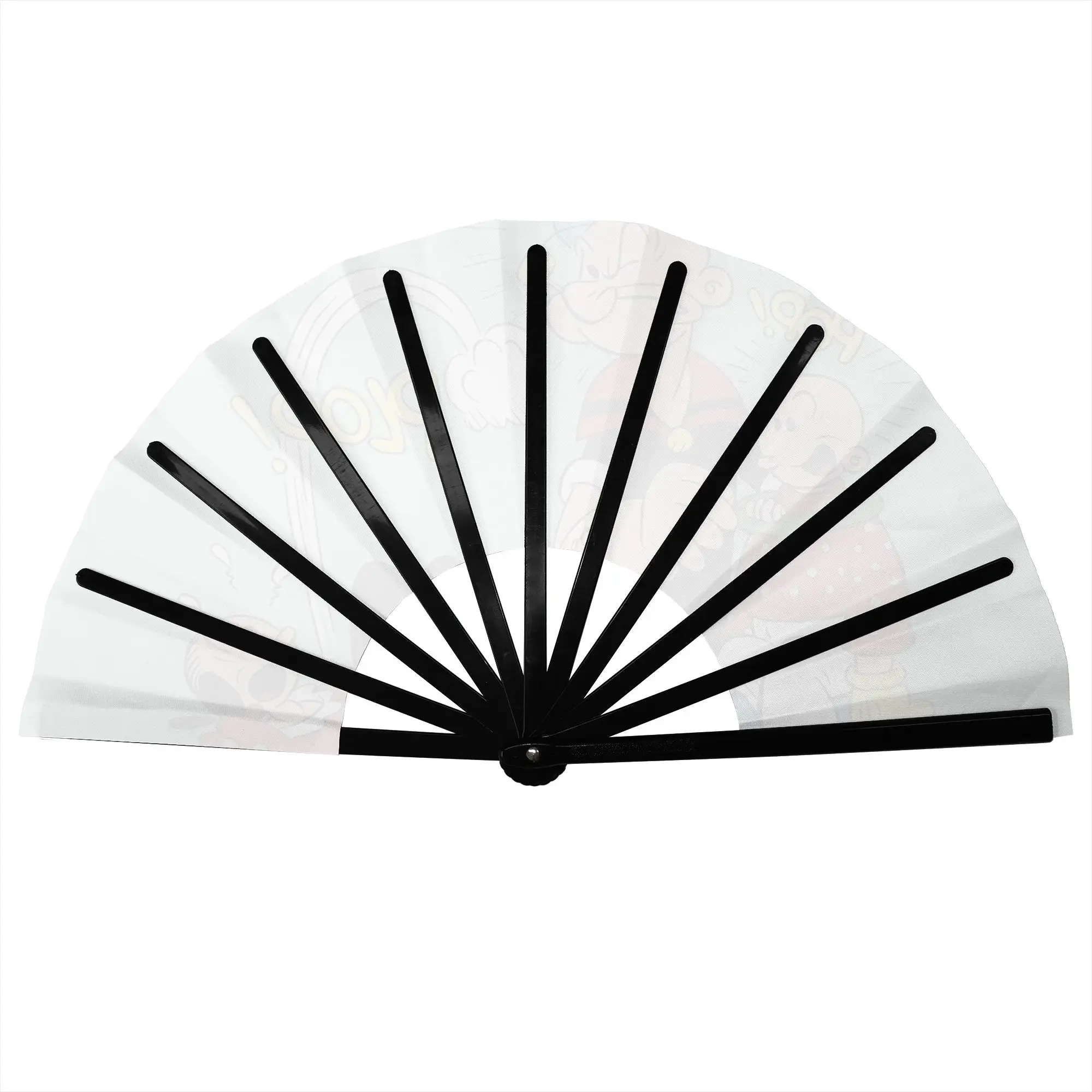 P-Pop E-Eye The S-Sailor  Stylish Hand Fan Women Funny Comic Printed Polyester Fan Vintage For Wedding Party Gift