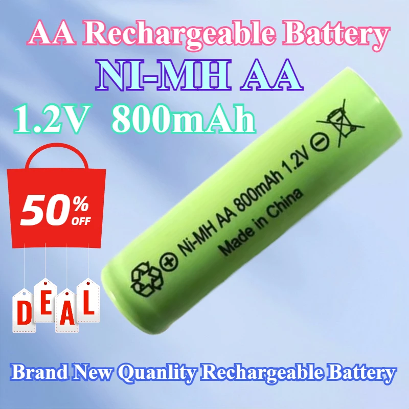 Brand New AA 800mAh 1.2 V Quanlity Rechargeable Battery NI-MH 1.2V Rechargeable 2A Battery Baterias Bateria AA aa