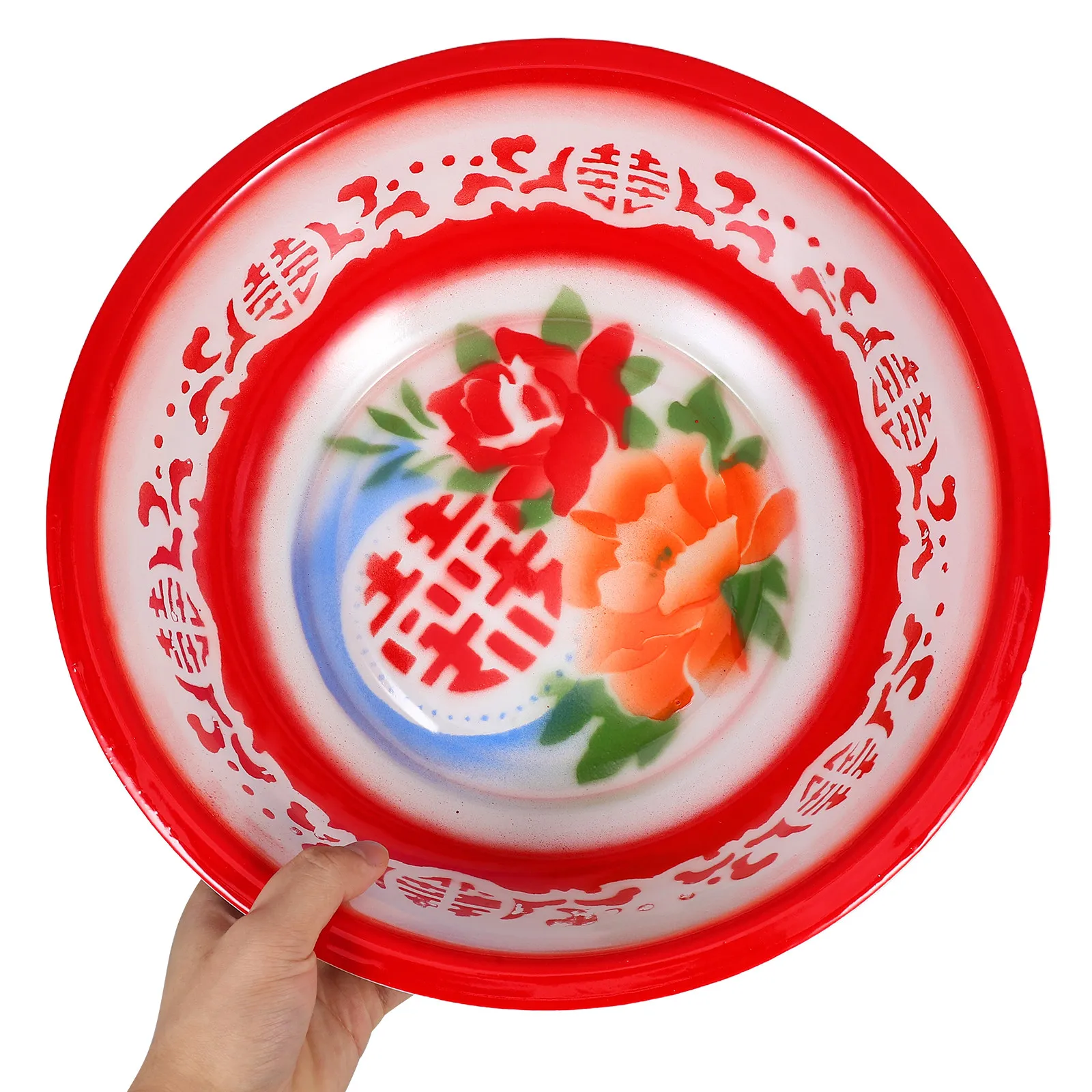 

Большая винтажная эмалированная миска: утолщенная, для кухни, мытья овощей, смешивания теста, подачи супов, многофункциональная