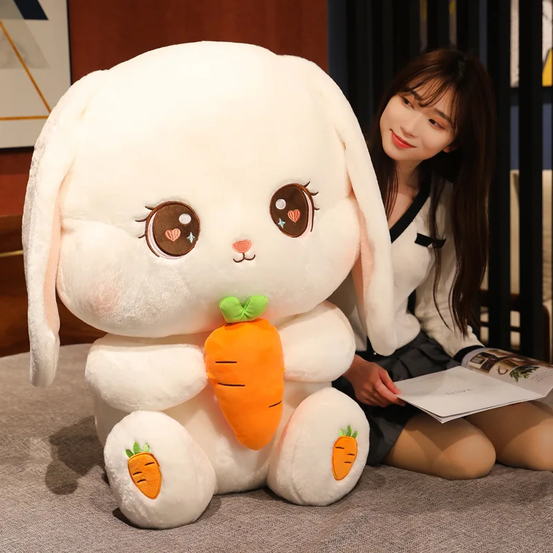 Kawaii Rabbit Plush Toy 80cm Big Size Stuffed Animal Bunny Rabbit Soft Doll Pillow Kids Toys Birthday Christmas Gift for Girl