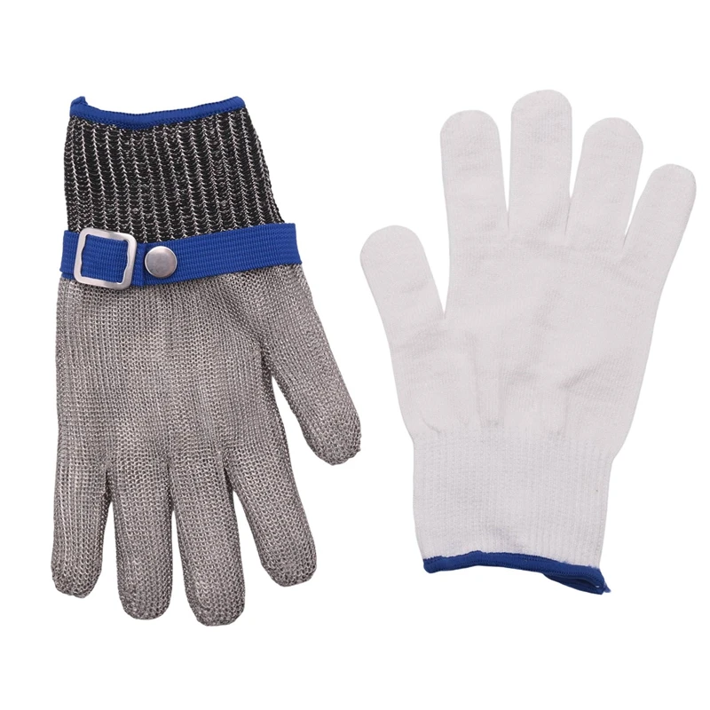 

Cut-Resistant Stainless Steel Gloves 304 Stainless Steel Wire Gloves Are Used To Protect Your Hands