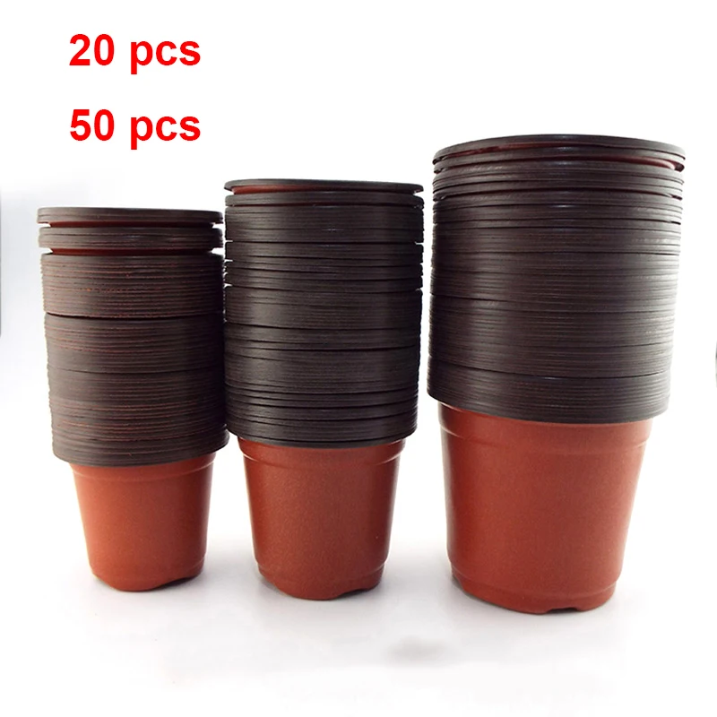 Thin section Flowerpot Plastic Grow Box Fall Resistant Tray For Home Garden Plants Nursery Cup Transplant Flower Plant Pots D4