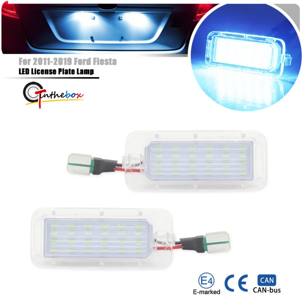 Gtinthebox Error Free 6000K Xenon White LED Car License Plate Number Lights For Lincoln MKC Ford Escape Explorer Fiesta Fusion