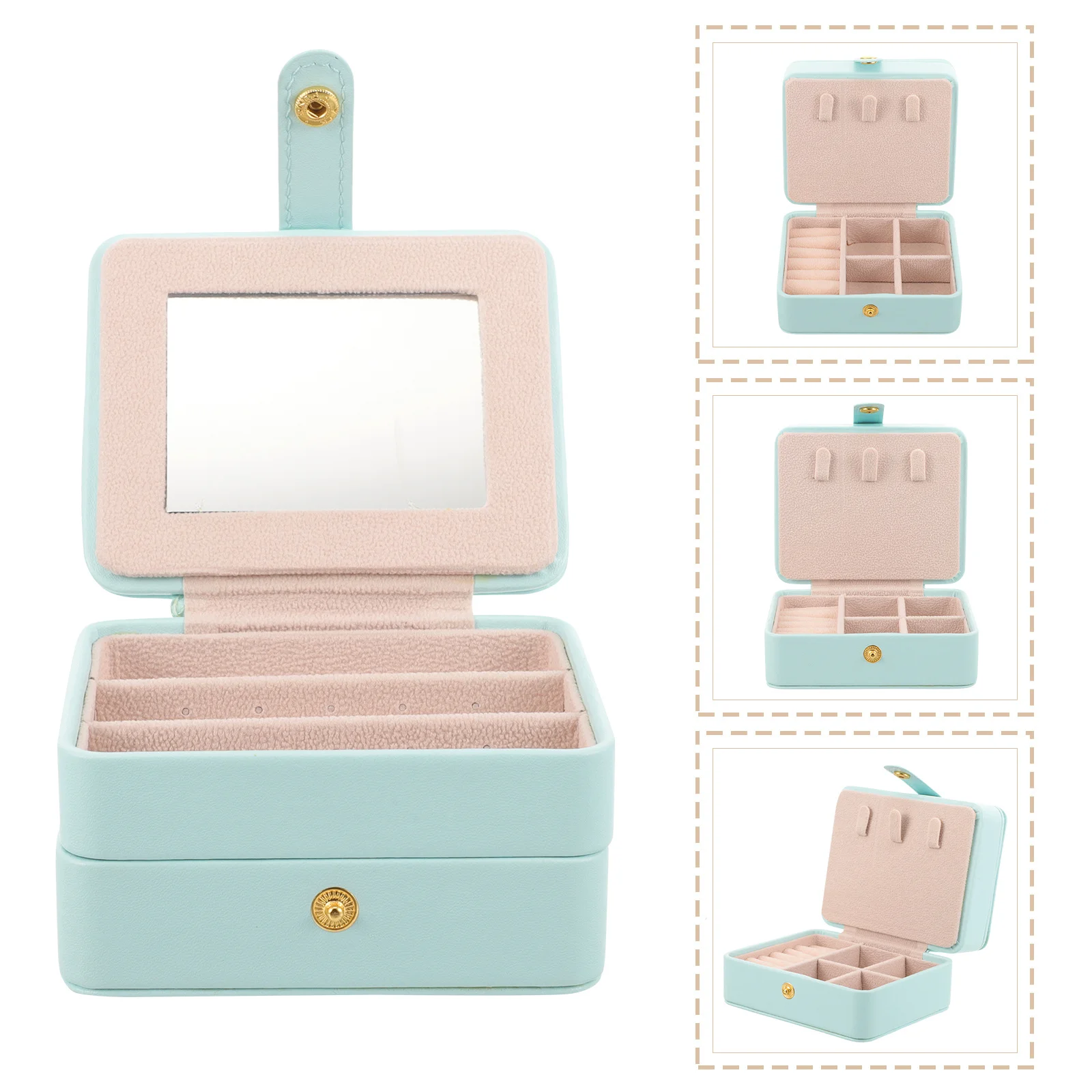 Jewelry Organizer Box Earrings Necklace Ring Holder Storage Case Multi-Function Gift for Her Jewelry Box