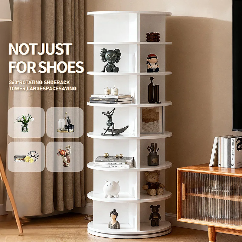 

Rotating Shoe Rack, Multi-layer Shoe Cabinet, Floor-standing Simple Bag Display Rack, 360-Degree Rotating Storage Rack