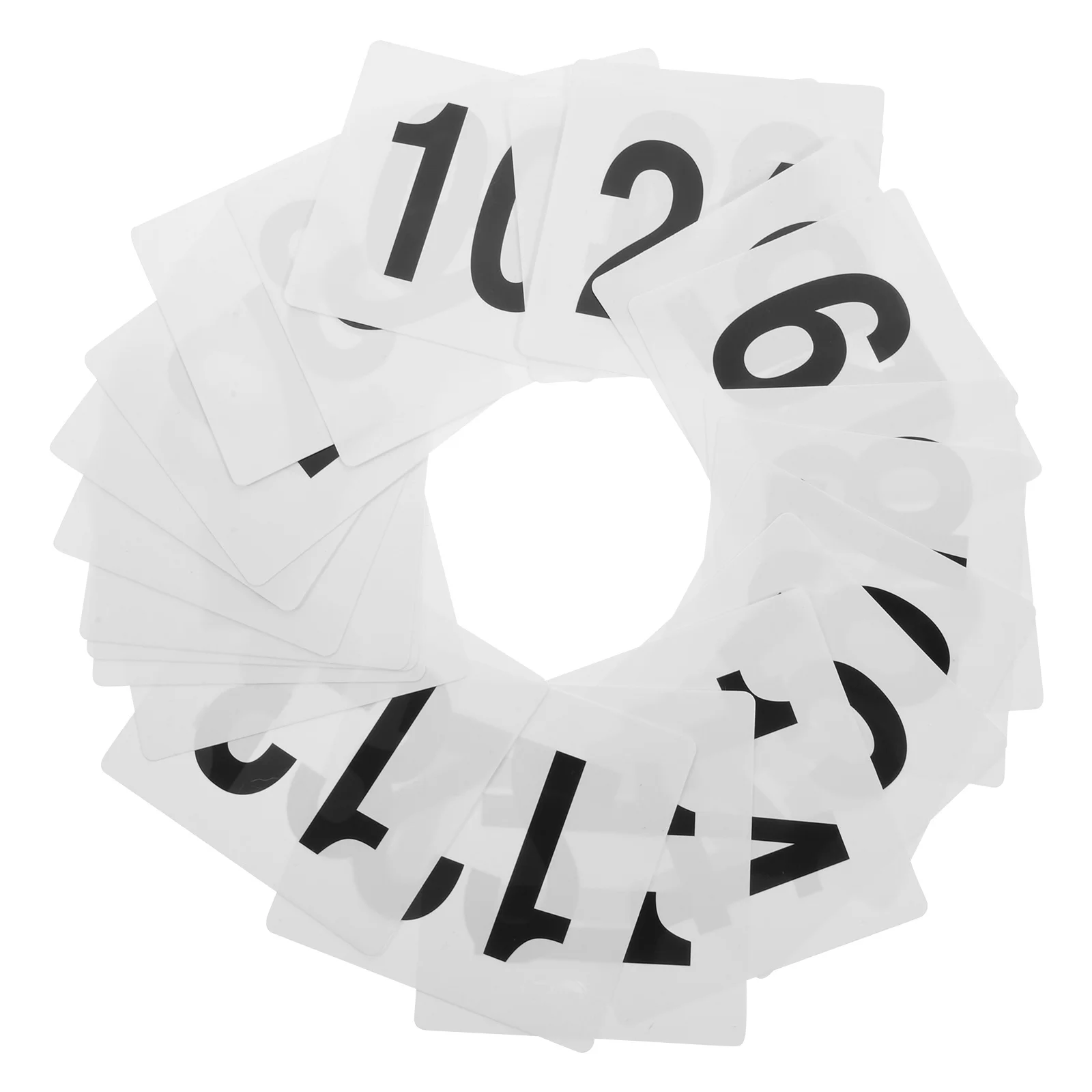 

25pcs Number Signs Table Cards For Wedding Party Banquet Reusable Plastic Chair Markers Decorative Table Tents Seating