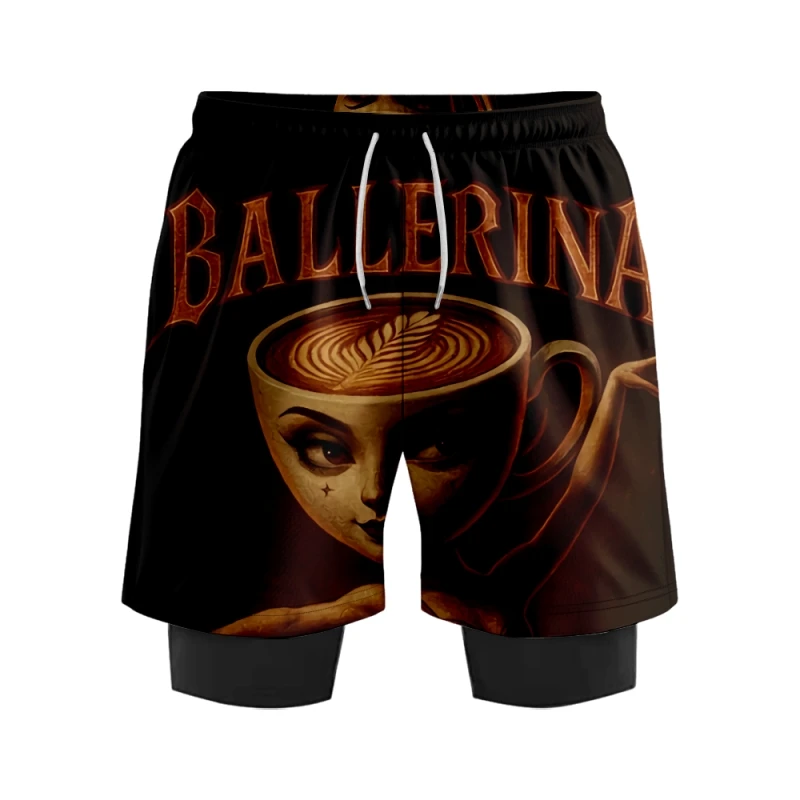 

Балерина Капучино Мерч с принтом, два шорта, косплей, женская и мужская модная повседневная уличная одежда