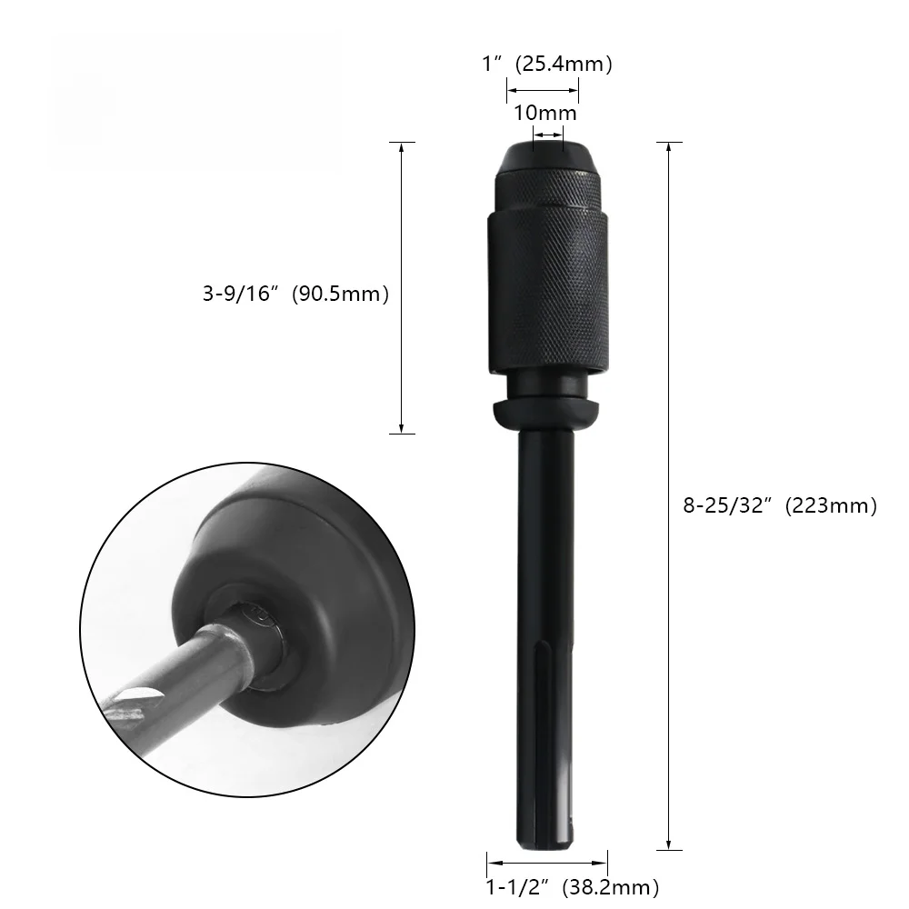 High Strength Steel 5 To 4 Drill Chuck Adapter Converter For Hammer Drill Bit Rotary Tool Woodworking Carpentry DIY