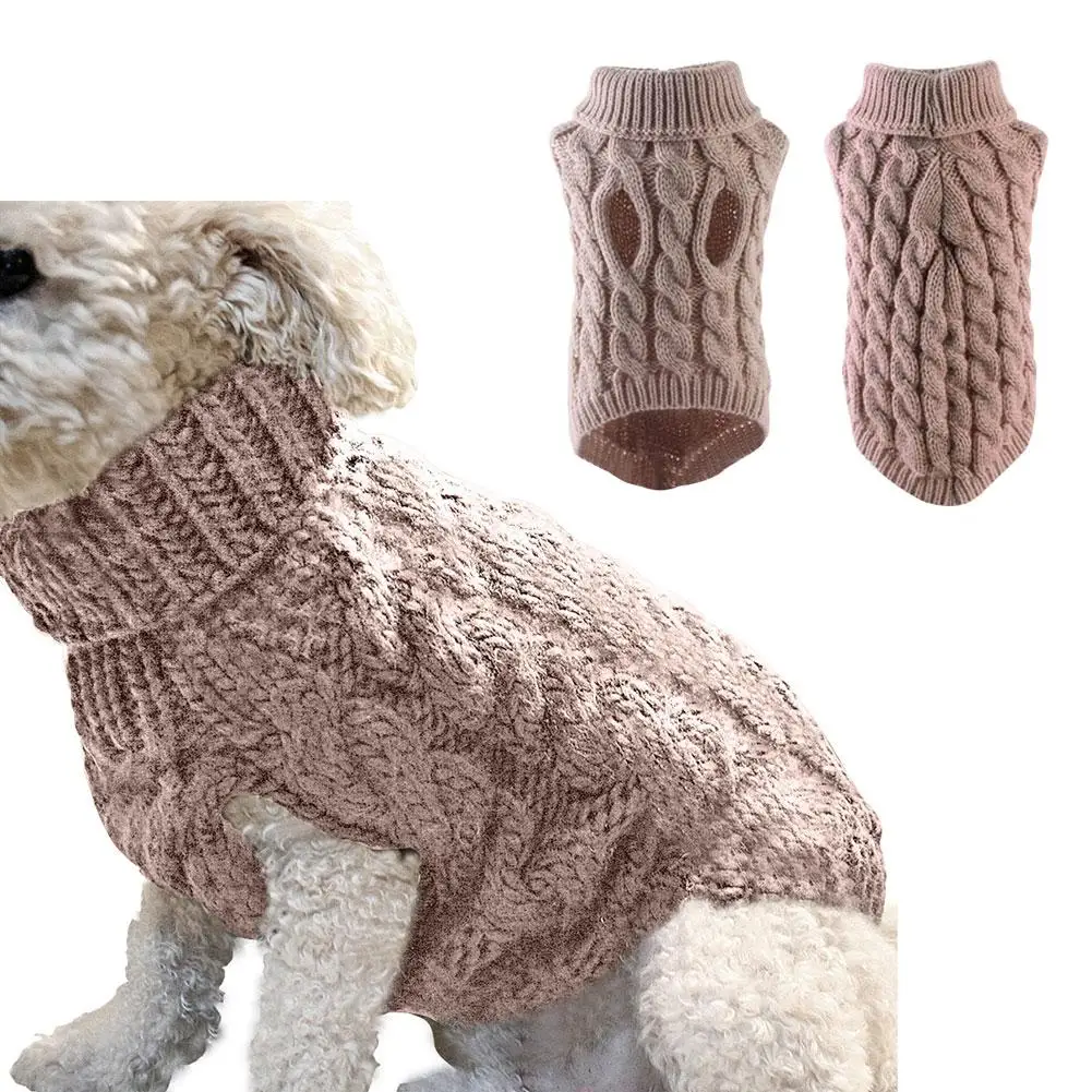 Neue Haustier Kleine Haustier Hund Kleidung Pullover Mode Herbst Winter Solide Gebratener Teig Wendungen Stricken Warme Komfort Kleidung