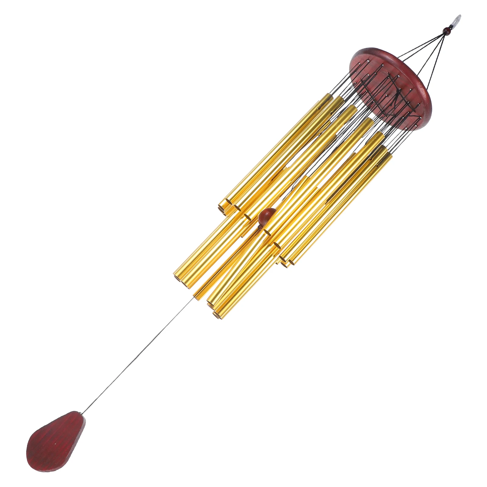 

Metal Wind Chime Pleasant Sound Large Wood Hanging Home Decoration Outdoor Porch Deck Farmhouse Rustic Modern Style