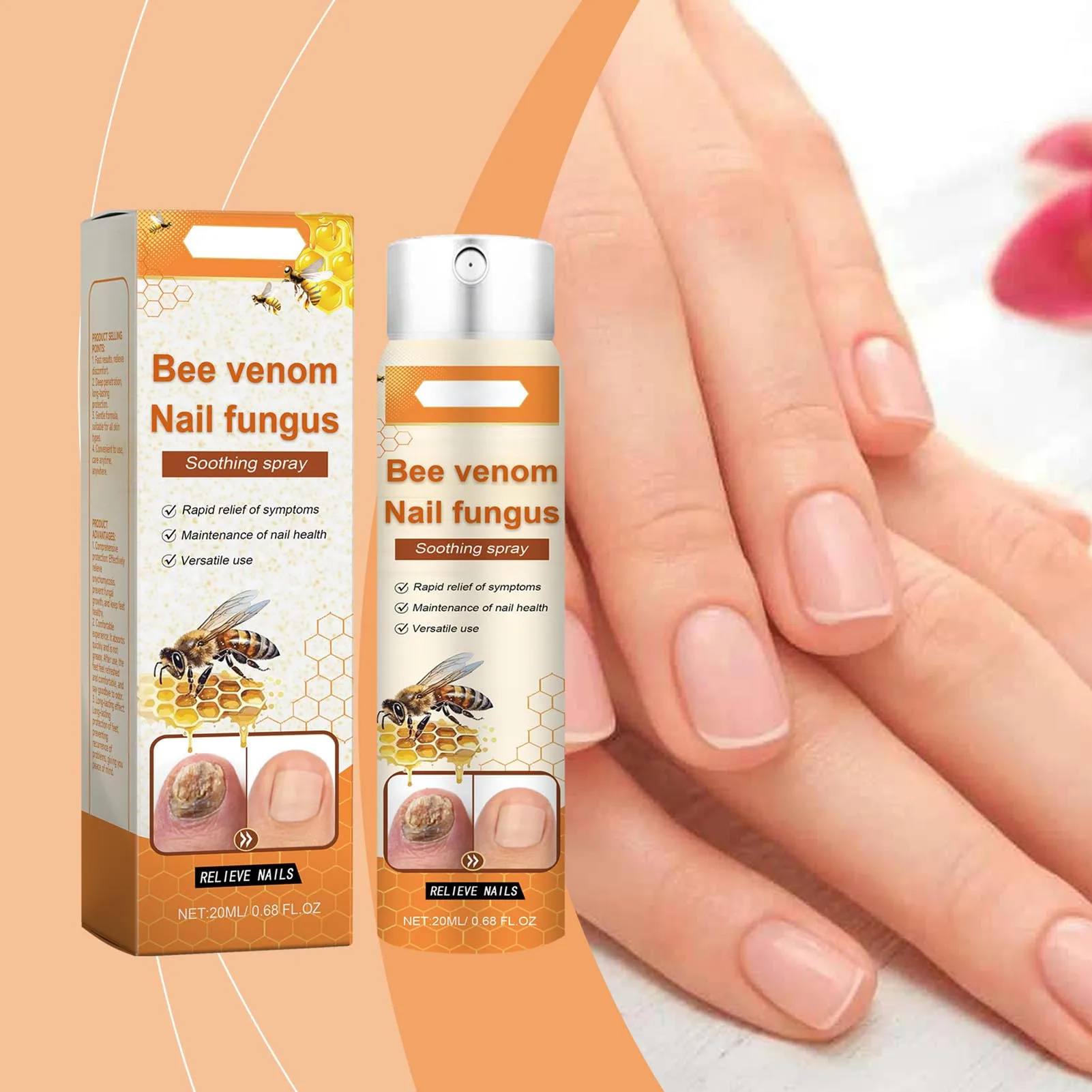 Venmo Nail Care Spray Tratamiento de decoloración de uñas de acción rápida y Tratamiento de uñas para mujeres