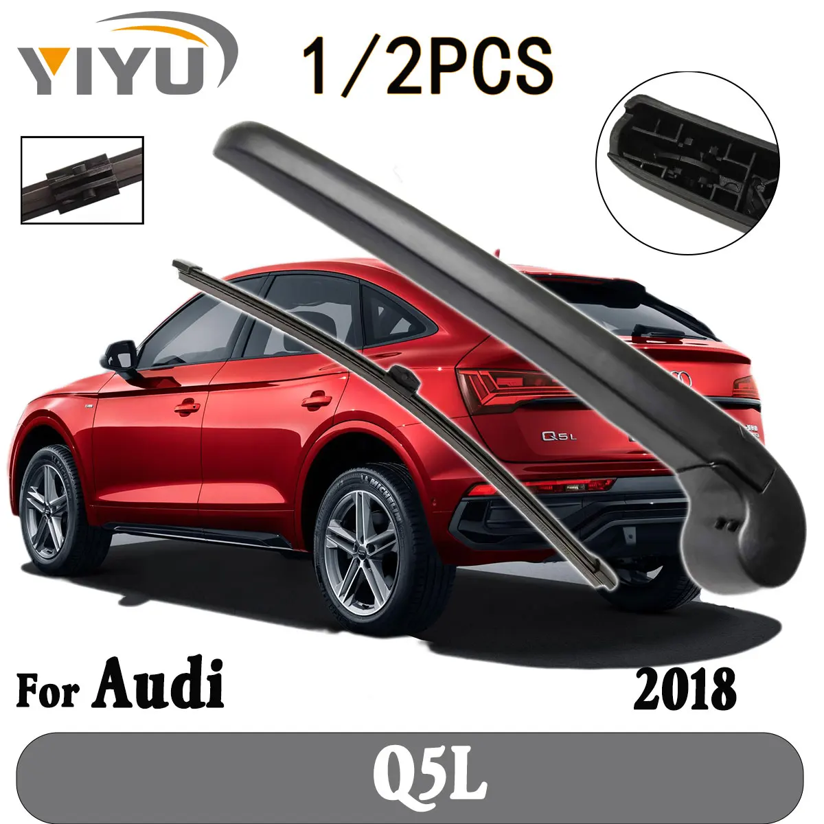 

1/2PCS Rear Wiper Blade Wiper Arm Windshield Windscreen Clean Tailgate Window Car Rain Brush For Audi Q5L 2018