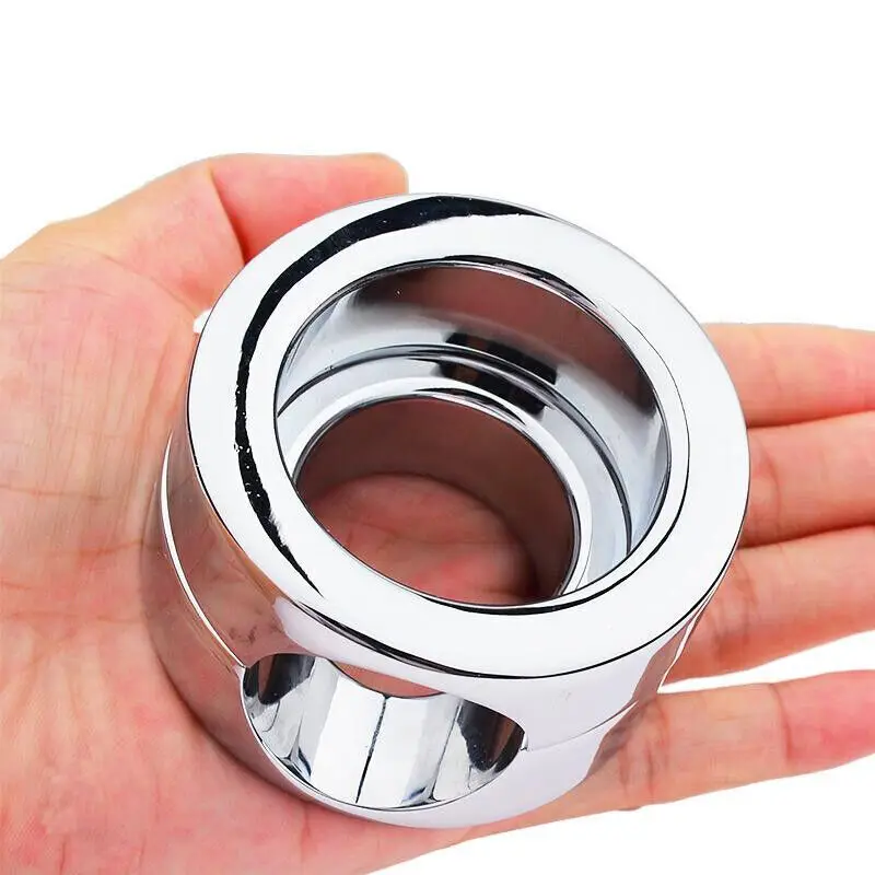 

Stainless Steel Heavy Male Ball Scrotum Stretcher Penis Lock Cock Ring BDSM Bondage Delay Ejaculation Lock Sperm Sex Toy For Men