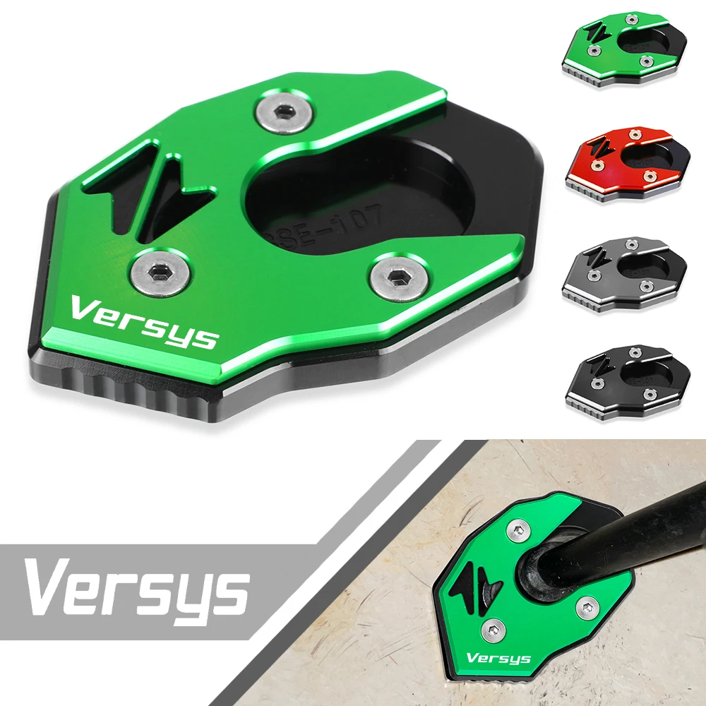 

New Motorcycle Kickstand Foot Side Stand Extension Pad Support Plate For KAWASAKI VERSYS-X300 ABS 2016-2017-2018-2019-2020-2024