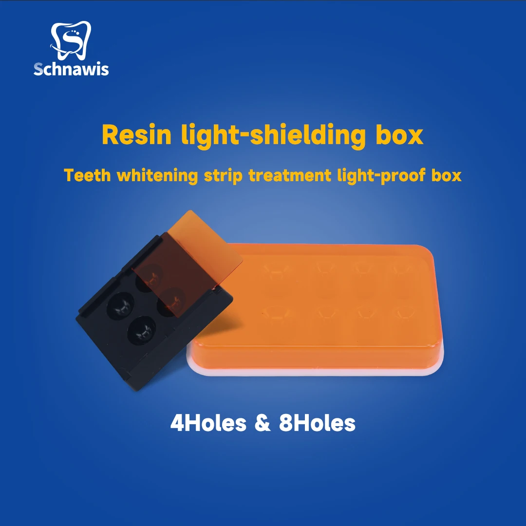 4/8 Slots Dental Resin Shade Light Storage Box Dental Palette with Cover Dental Veneer Box Mix Hood Case Shading Organizer Tool