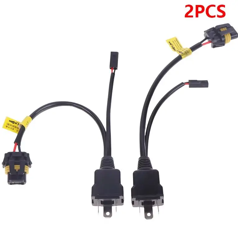 For H4 Bulb Upgrade Bi LED&Xenon Projector Lense Car Light Accessories 2pcs H4 Relay Wireharness