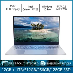 16GB RAM Laptop  Windows 11/10 Pro Intel Backlit keyboard 128G/256G/512G/1T SSD Fingerprint Locks PC Dual WiFi 2.4G/5.0G