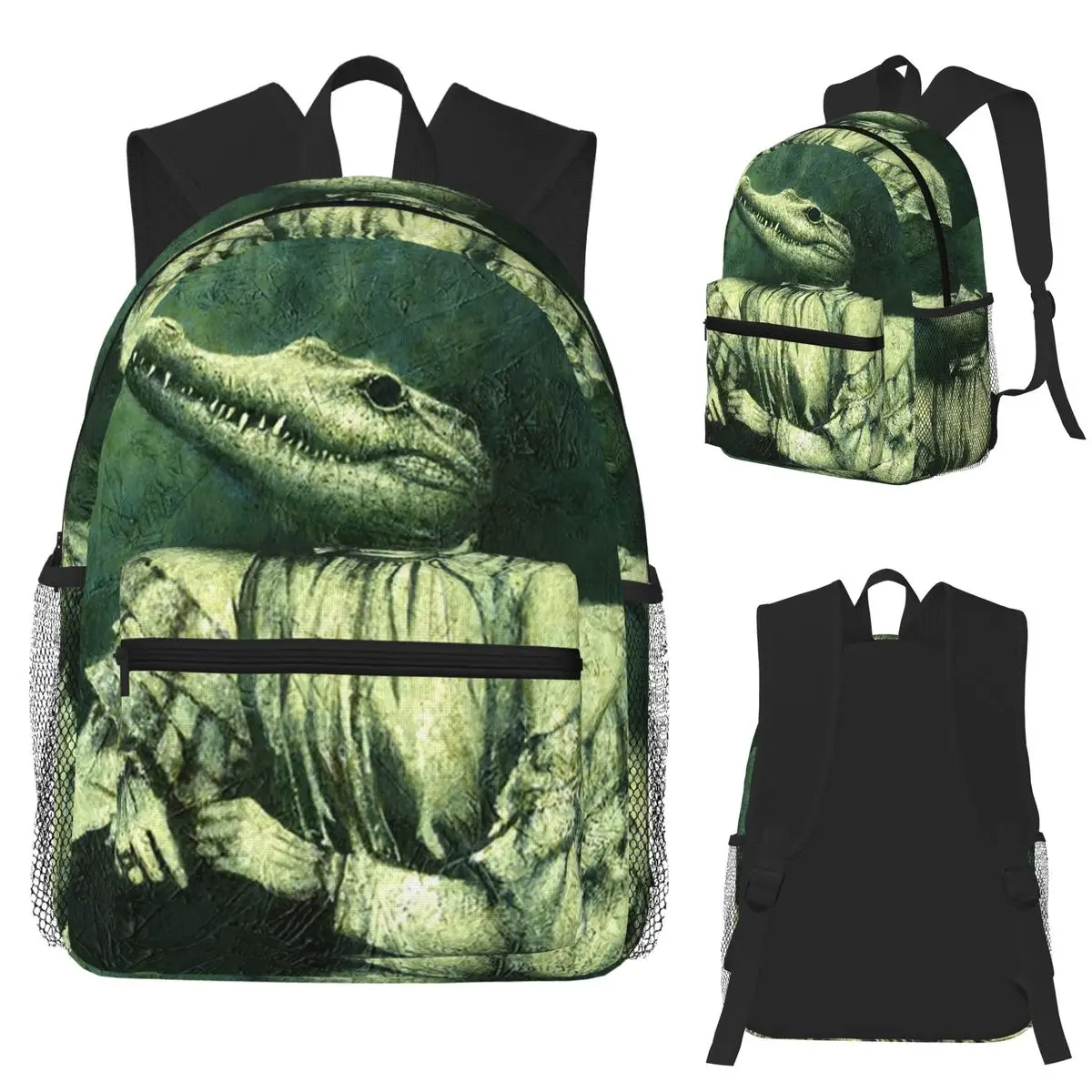 

Студенческий рюкзак Condesa Crocodrilo, школьная сумка, походный дорожный рюкзак для мальчиков и девочек, модная сумка для книг, сумки на плечо