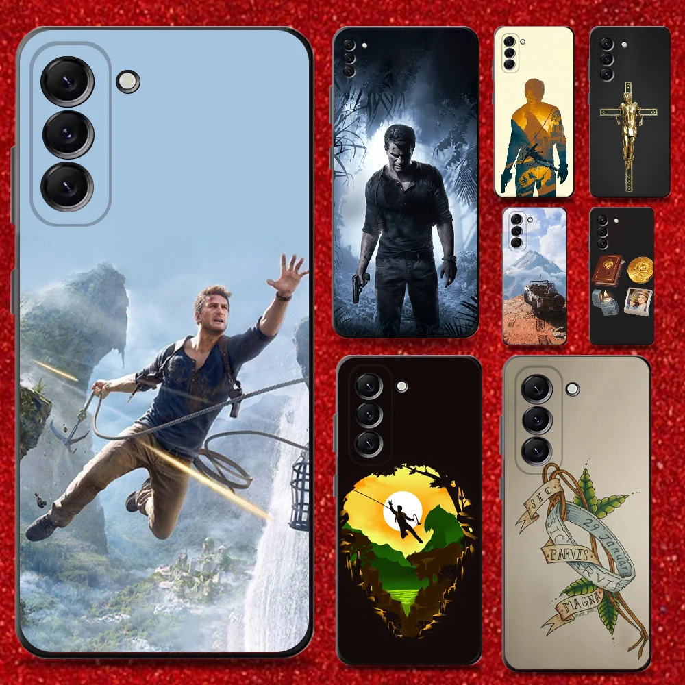 

Sic Parvis Magna Uncharted Phone Case For Samsung Galaxy A13,A21s,A22,A31,A32,A52,A53,A71,A80,Soft Black Shell