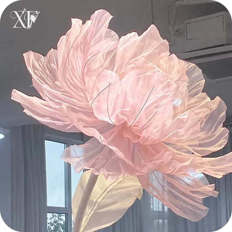 

Hot Selling Silk Wedding Flower Giant Silk Peony Gift Mall Decoration Window