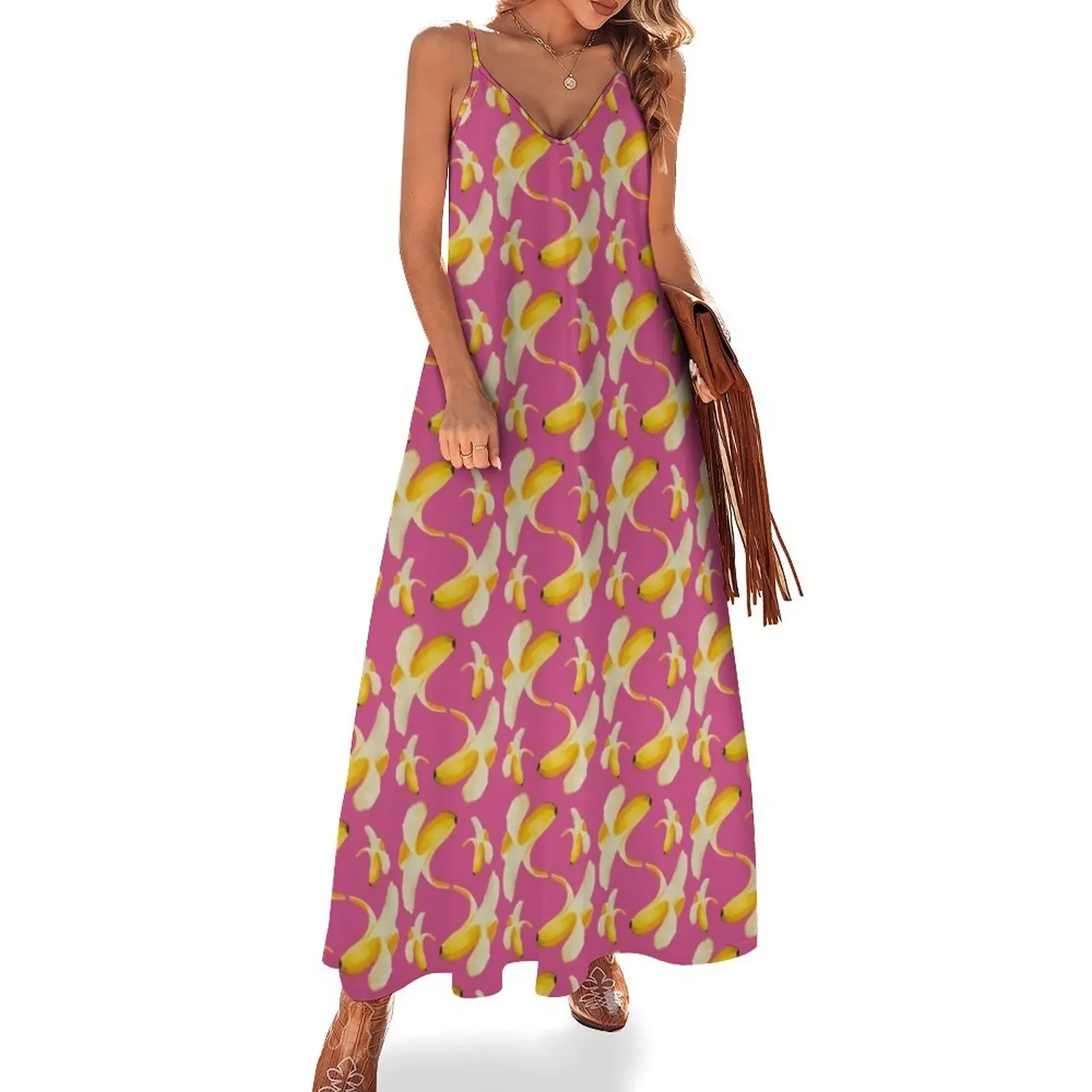

More Bananas Sleeveless Dress Evening gown elegant women's sets dresses summer woman 2025 summer women's suit Dress