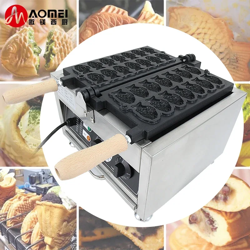 Electric Mini Fish Waffle Cone Maker Small Taiyaki Machine Baker Japanese Fish Shaped Waffle Cake Mold Making Pan Equipement