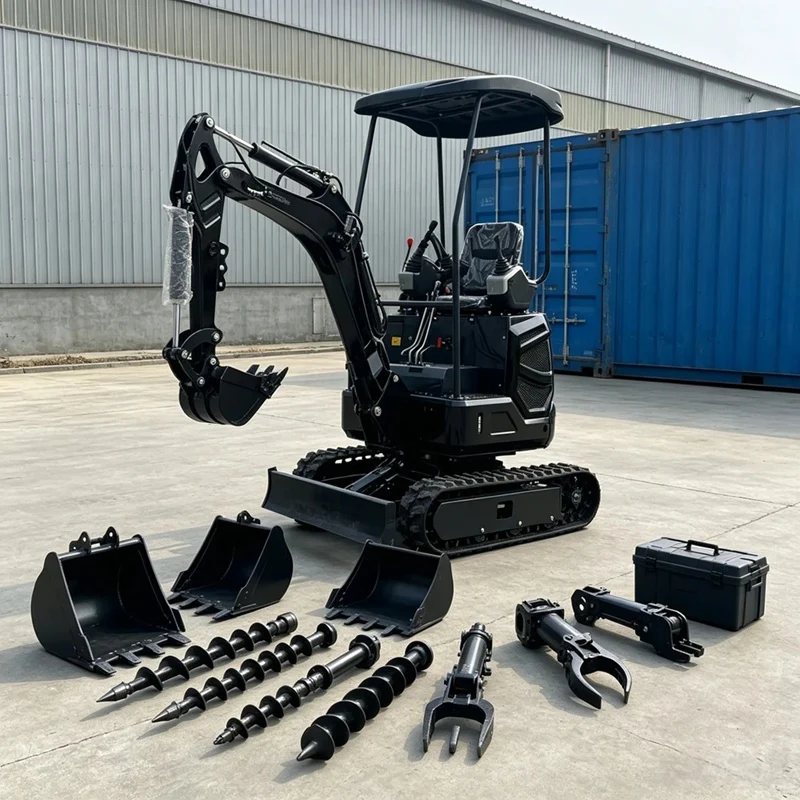 0.8Ton  2.0Ton Multifunctional Mini Excavator tough Customization Equipment Diesel Backhoe CE Factory Direct Export Europe