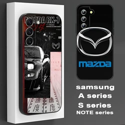 Japan Car Mazda Luxury Fashion phone case For Samsung S 24 23 The New 22 21 20 plus ultra a 24 34 54 53 luxury Black shell Cover