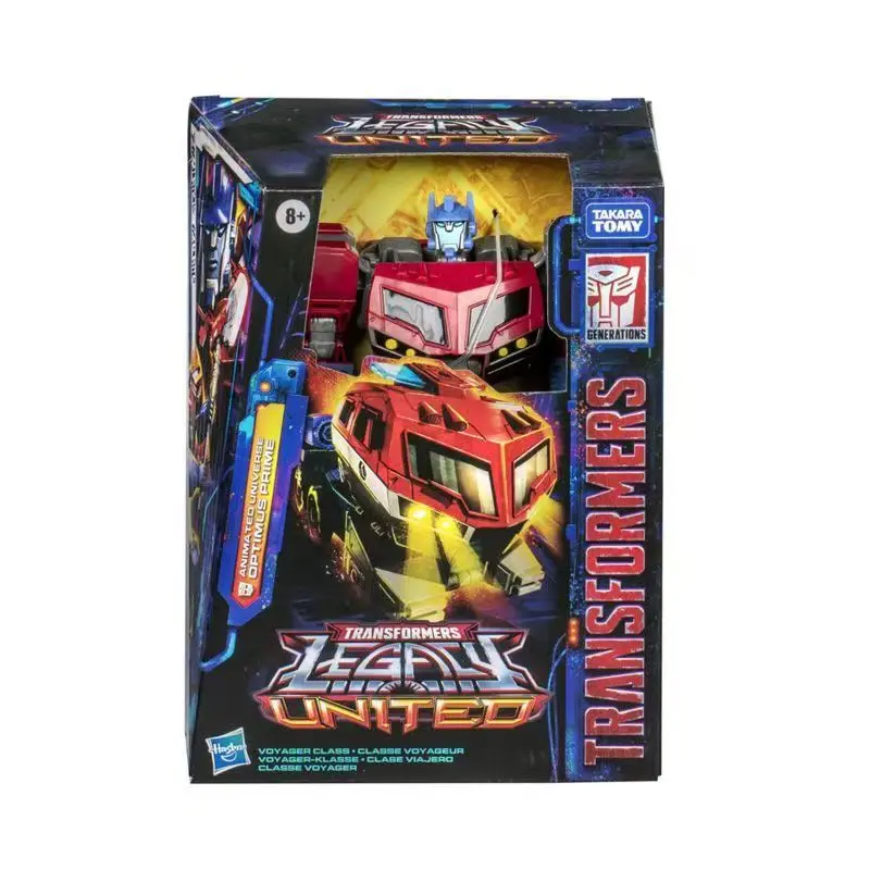 

In Stock Original Hasbro Transformers Legacy United Animated Universe Optimus Prime Voyager Class Articulated Super Action