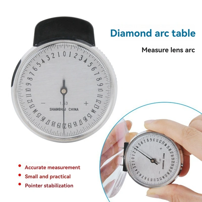 HJ-Optical Lens Clock Base Curve Measurement Radian Meter Gauge Measure Presbyopia Meter Range: +/-20 Index: 1.53