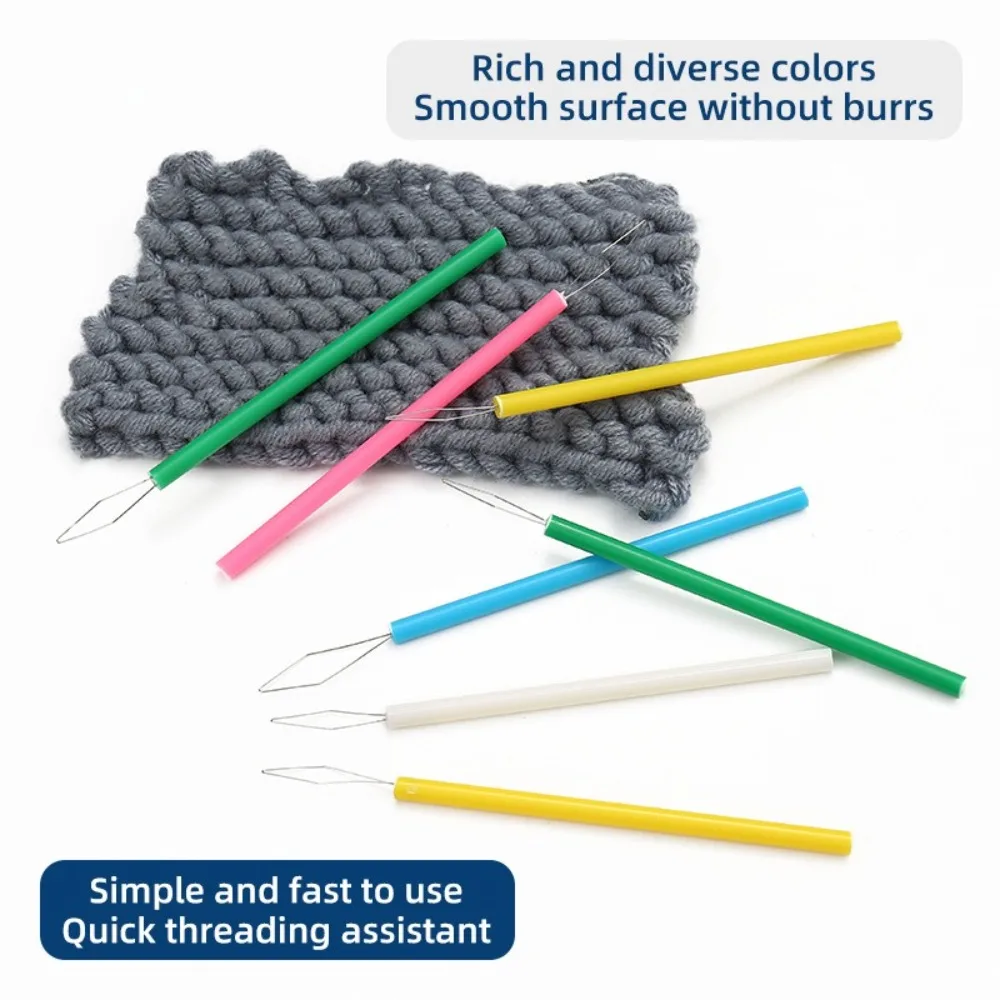 10Pcs Needlework Threading Needle Threaders Embroidery Cross Stitch Multifunctional Large Hole Beaded Accessories Long Handle