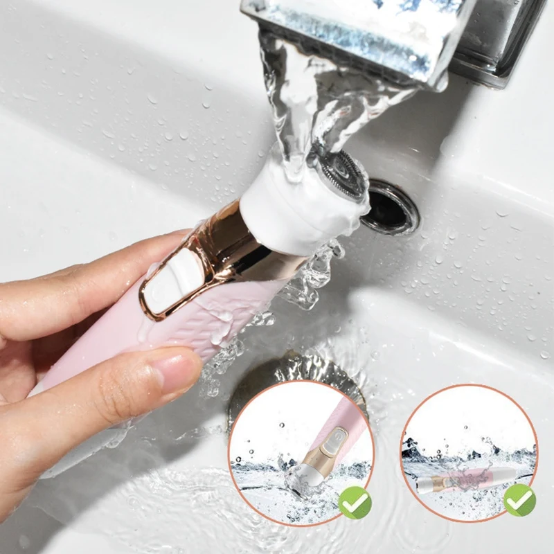 ماكينة حلاقة كهربائية للنساء لإزالة شعر الجسم والأنف ماكينة حلاقة للوجه والساقين والإبط بدون ألم 5 في 1 مجموعة ماكينة حلاقة #3