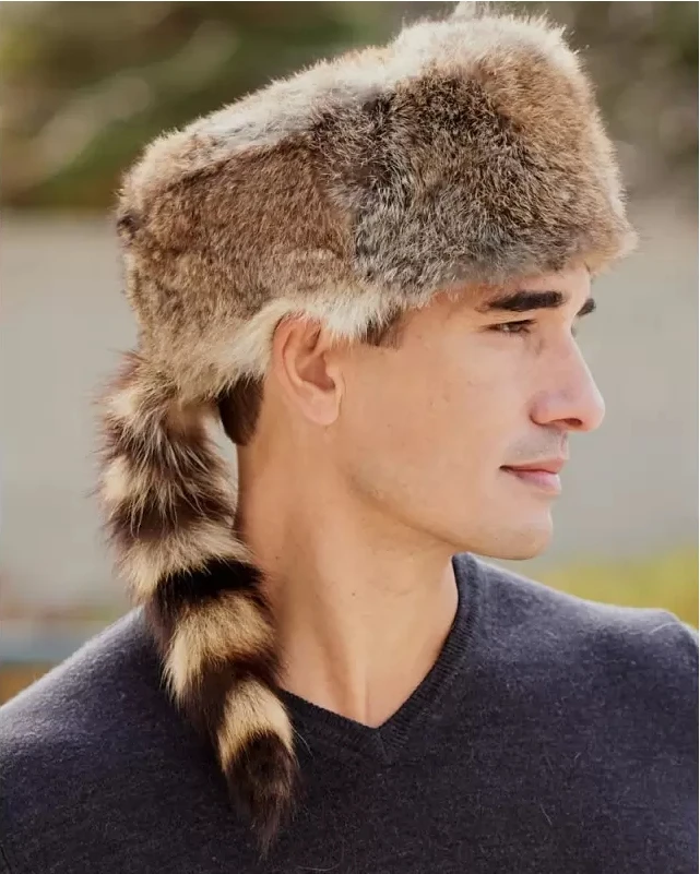 Chapeau à queue de renard Davy Crockett Le must-have pour les amateurs de style western vintage