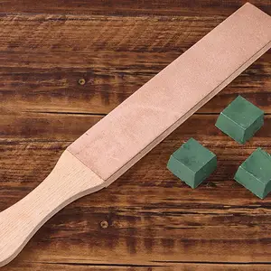 Doppel -Seiten -Leder -Stammblock -Kit mit Verbundpolieren, Strop -Set -Messer zum Schärfen von Messern, 14x2 8 Hauptverkaufs -Strop -Leder - №6
