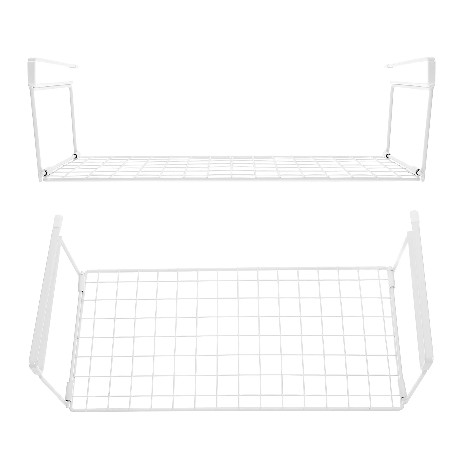 

2 Pcs Black Space Saving Shoe Rack Hanging Storage Shelf Material Closet Organizer Wardrobe Shoes Holder